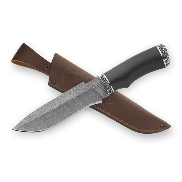 Нож Беркут 2 (дамаск- чёрный граб, литье)