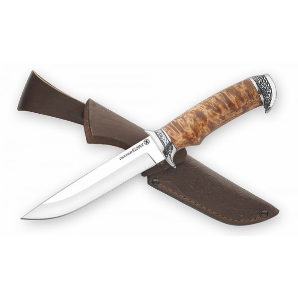 Нож Соболь (порошковая сталь, карельская берёза, литье 1)
