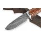 Нож Бобр (дамаск, долы+камень- карельская берёза, литьё Бобр)