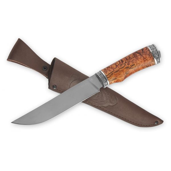 Нож Осётр (сталь s290- карельская береза, литье)