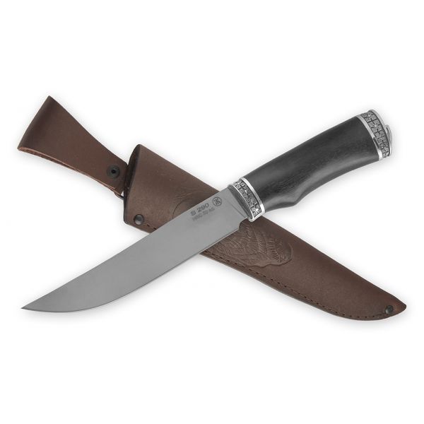Нож Осётр (сталь s290- черный граб, литье)