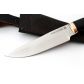 Нож Медведь (порошковая сталь, черный граб, бронза)