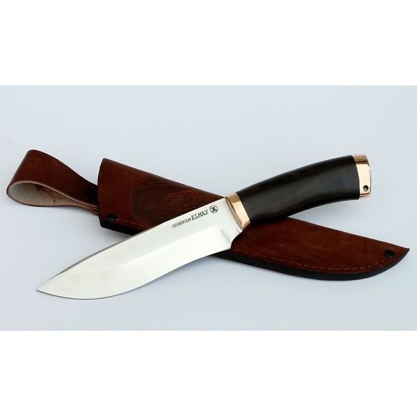 Нож Беркут (порошковая сталь, черный граб, бронза)