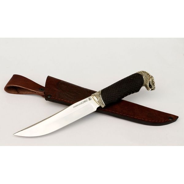 Нож Осётр (порошковая сталь- черный граб, резьба, литьё "Кобра")