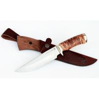 Нож Кадет (порошковая сталь, карельская берёза, мельхио...