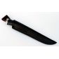 Нож Осётр (дамаск+углерод, чёрный граб, мельхиор)