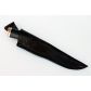 Нож Медведь (дамаск+углерод- чёрный граб, литьё)