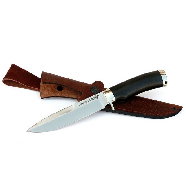 Нож Пехотный (порошковая сталь, чёрный граб, мельхиор)