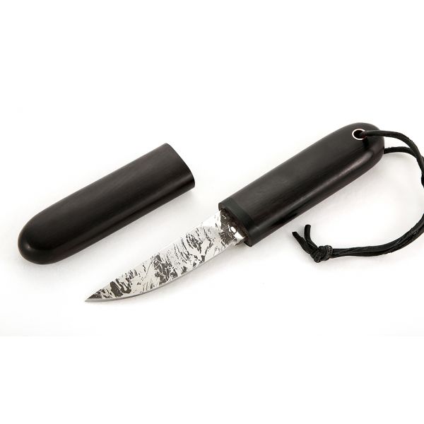 Нож дамский малый (сталь d2, черный граб, ножны черный граб)