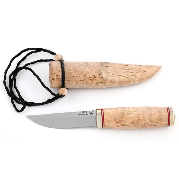 Нож Кедр (х12мф, карельская береза, ножны карельская береза)