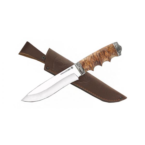 Нож Беркут (порошковая сталь, карельская береза под пальцы, литье)