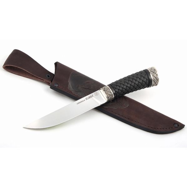 Нож Лань (порошковая сталь, черный граб, резьба, литье)