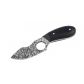 Нож блоха (сталь d2, цельнометаллический, черный граб)