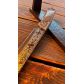 Нож "Паутина" (мозаичный дамаск, стаб. карельская береза, инкрустация, литье паутина дамаск, подставка черный граб)